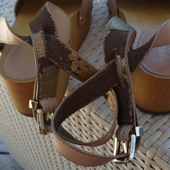 Sam Edelman leather wooden flatform sandals - Picture 5 of 7
